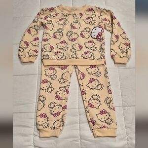 Hello Kitty Cream and Pink Kids Sweatpant Set